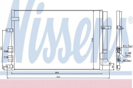 Конденсер кондиціонера NISSENS 94871