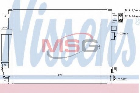 Конденсер DODGE CHARGER(04-)2.7 i V6 24V(+)[OE 5137693AB] NISSENS 94874