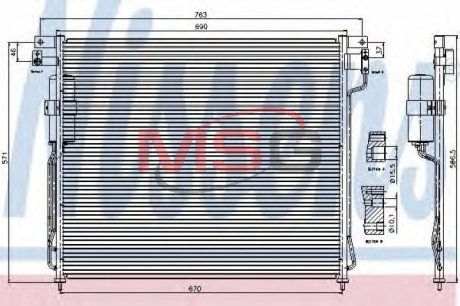 Конденсатор кондиціонера NISSAN (вир-во) NISSENS 94879