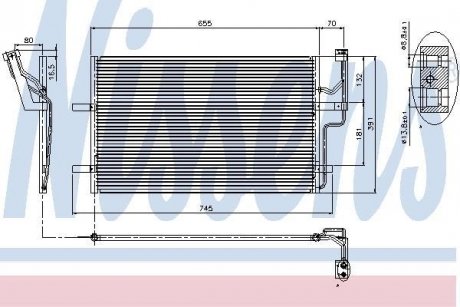 Радіатор кондиціонера NISSENS 94901