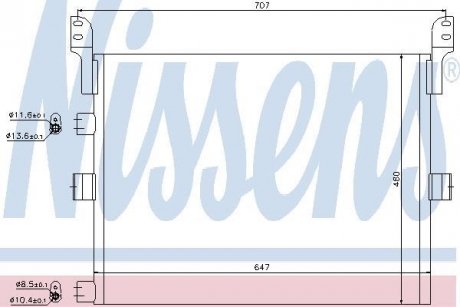 Радіатор кондиціонера NS NISSENS 94918