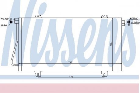 Конденсер кондиціонера NISSENS 94989