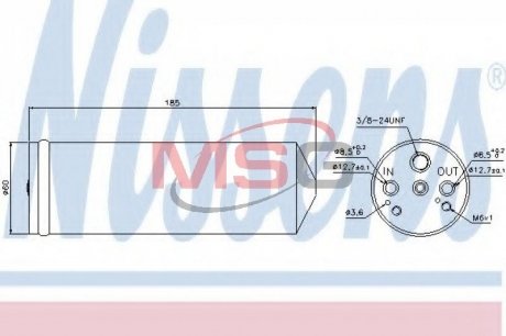 Осушувач MT MONTERO SPORT(98-)2.5 TD(+)[OE MR175422] NISSENS 95134