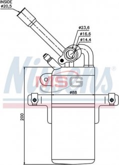 Осушувач FD FOCUS I(98-)1.4 EFi(+)[OE 1107450] NISSENS 95213