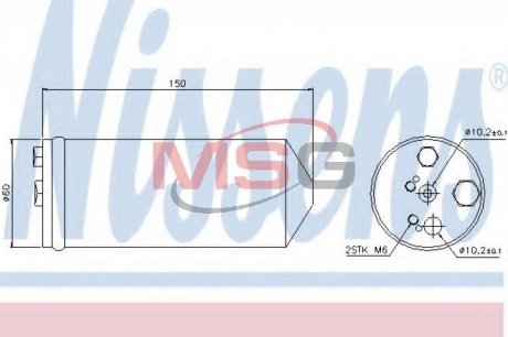 Осушувач NS KING CAB D22(98-)2.5 TD(+)[OE 92131-0V510] NISSENS 95325 (фото 1)