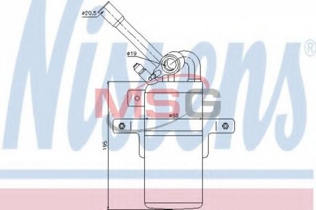 Осушувач FD TRANSIT CONNECT(02-)1.8 Di(+)[OE 1211222] NISSENS 95331