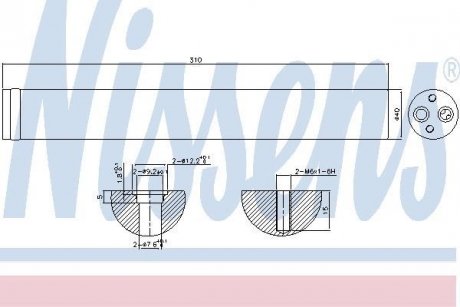 Осушувач VW TRANSPORTER T4(90-)1.9 TD(+)[OE 7D0.820.191] NISSENS 95342