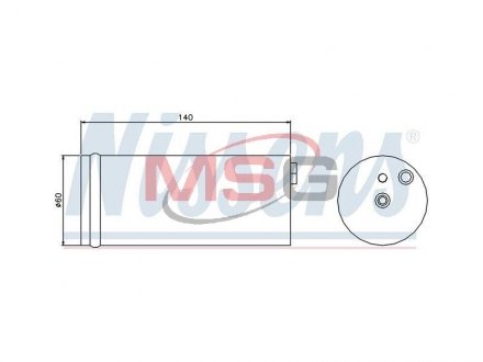 Осушувач NS ALMERA N16(00-)1.5 i 16V(+)[OE 92130-4M400] NISSENS 95405