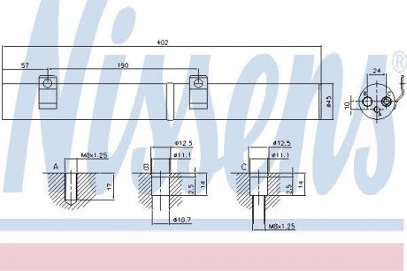 Осушувач MERCEDES R-CLASS W 251 (05-) R 320 NISSENS 95596