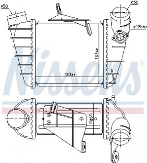 Интеркулер SKODA FABIA I (6Y) (99-) 1.9 TDi NISSENS 961200