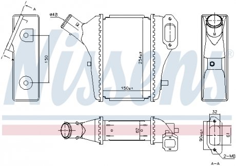 Интеркулер HONDA CR-V (RM) (12-) 2.2 i D-TEC NISSENS 961421