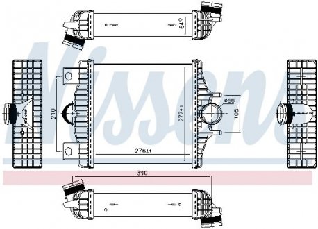 Интеркулер RANGE ROVER IV (LG) (12-) 3.0 TD NISSENS 961427