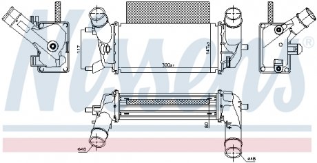 Інтеркулер FORD ECOSPORT (2012) 1.0 ECOBOOST NISSENS 961486