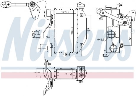 Интеркулер TOYOTA COROLLA (E12#, E13#) (01-) 1.4 D4D NISSENS 96164