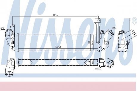 Интеркулер NISSAN KUBISTAR (X76, X80) (03-) 1.5 dCi NISSENS 96198