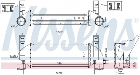 Интеркулер FORD TRANSIT CONNECT (TC7) (02-) 1.8 Di NISSENS 96219