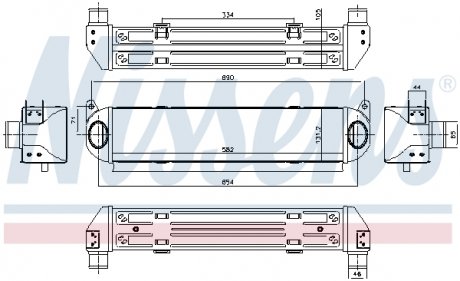 Интеркулер LAND ROVER DISCOVERY III (TAA) (04-) 2.7 V6 TDI NISSENS 96243