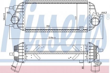 Интеркулер KIA SPORTAGE III (SL) (09-) 1.7 CRDI NISSENS 96309