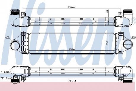 Радіатор інтеркулера NISSENS 96349