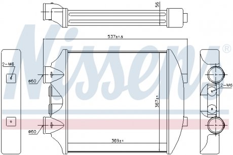 Интеркулер SEAT IBIZA III (6L) (01-) 1.8 T NISSENS 96405