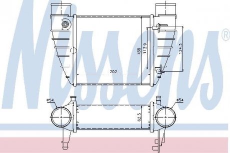 Интеркулер AI A 4/S 4(00-)2.0 TFSi(+)[OE 8E0145806M] NISSENS 96426