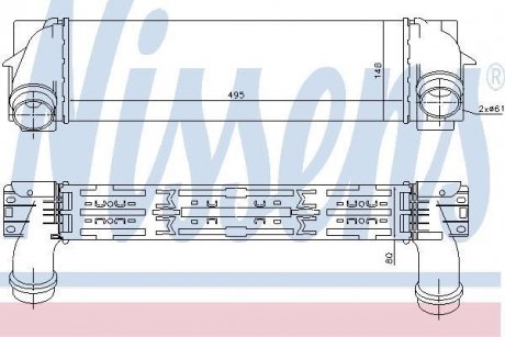 Интеркулер BMW X3 F25(10-)X3 18d(+)[OE 17517823570] NISSENS 96440