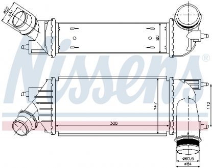 Интеркулер PT 807(02-)2.0 HDi(+)[OE 0384P2] NISSENS 96467