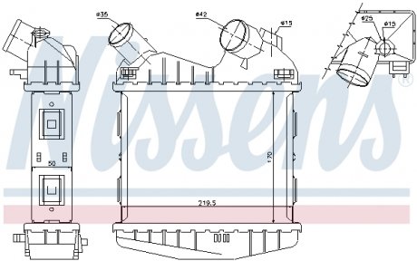 Интеркулер MCC SMART CITY-COUPE(98-)0.8 CDI[OE 0002490V005] NISSENS 96499