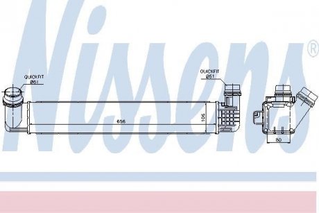 Интеркулер RN MEGANE III(08-)1.9 dCi(+)[OE 144960022R] NISSENS 96546