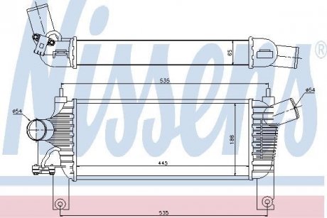 Интеркулер NS NAVARA(05-)2.5 dCi(+)[OE 14461-EB360] NISSENS 96622