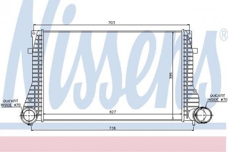 Интеркулер SEAT LEON(99-)1.9 TDi(+)[OE 1J0.145.803 H] NISSENS 96633