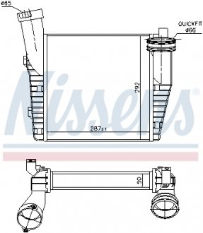 Интеркулер AI Q7(06-)3.0 TDi(+)[OE 7L0.145.803 A] NISSENS 96688