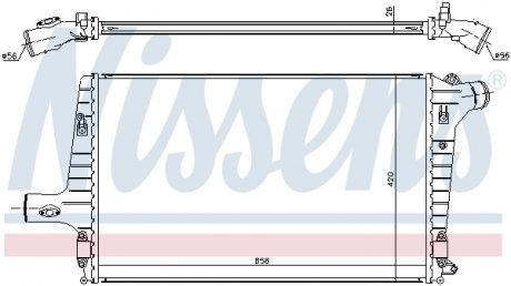 Радіатор охолодження повітря (Интеркулер) NISSENS 96706