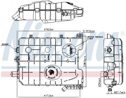 Розширювальний бачок NS = 996021 NISSENS 996058