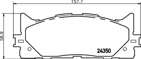 Гальмівні колодки DAIHATSU/LEXUS/TOYOTA Altis/ES/Avalon/Camry "F "01>> NISSHINBO NP1015