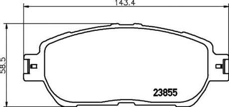 Гальмівні колодки LEXUS/TOYOTA ES/Avalon/Camry "F "00-12 NISSHINBO NP1024