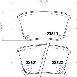 Гальмівні колодки TOYOTA Avensis/Corolla/Verso \'\'R \'\'>>06 NISSHINBO NP1031