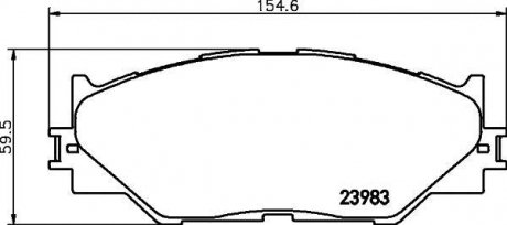 Колодки тормозные дисковые передние Toyota IS 220d, 250, 300h (05-13) NISSHINBO NP1082