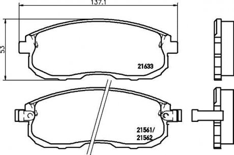 Гальмівні колодки NISSAN Maxima "F "88-00 NISSHINBO NP2002