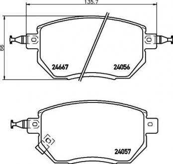 Колодки гальмівні дискові передние Nissan Murano, Qashqai 2.5, 3.5 (07-) NISSHINBO NP2024