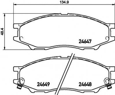 Гальмівні колодки NISSAN Almera "1.6 "F "00-12 NISSHINBO NP2038