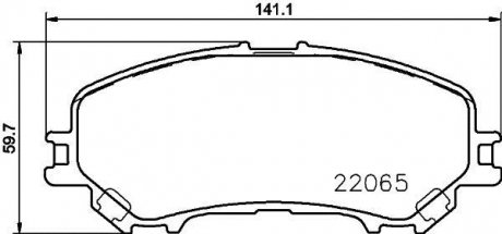 Гальмівні колодки NISSAN/RENAULT Qashqai/X-Trail/Kadjar "F "13>> NISSHINBO NP2074