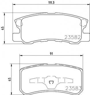 Гальмівні колодки CITROEN/DODGE/HYUNDAI/JEEP/MITSUBISHI/PEUGEOT "R "90>> NISSHINBO NP3004