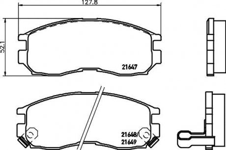 Колодки тормозные дисковые передние Mitsubishi Galant VI 1.8, 2.0, 2.5 (96-04) NISSHINBO NP3017