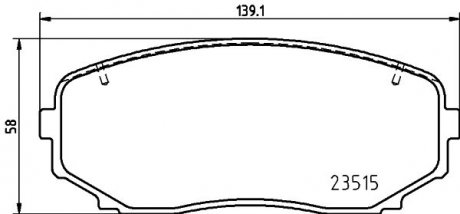 Колодки гальмівні дискові передні Mitsubishi Eclipse Cross (17-) NISSHINBO NP3051