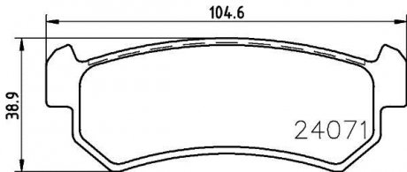 Гальмівні колодки CHEVROLET Lacetti Nubira 05- NISSHINBO NP6045