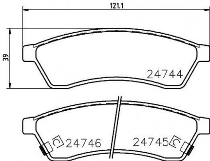 Гальмівні колодки CHEVROLET Epica "R "05-11 NISSHINBO NP6078