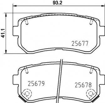 Гальмівні колодки HYUNDAI//KIA Accent/i20/i30/Cee\'d/Rio \'\'R \'\'05>> NISSHINBO NP6097