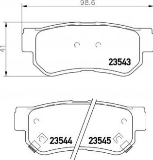 Гальмівні колодки HYUNDAI Sonata V \'\'2,0-3,3 \'\'04-10 NISSHINBO NP6116