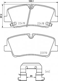 Колодки гальмівні дискові задні Strong Ceramic Hyundai H350 (15-) NISSHINBO NP6132SC